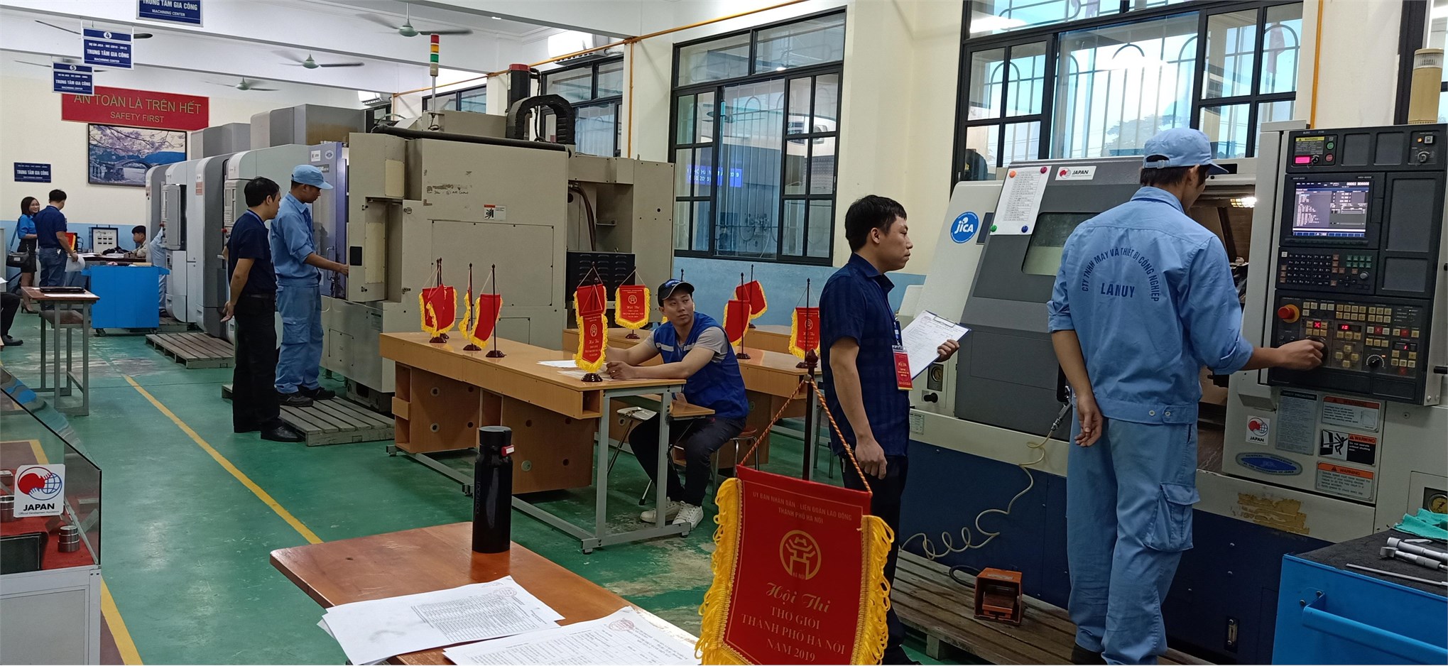 Trung tâm Việt Nhật tổ chức thi 7 nghề tại Hội thi thợ giỏi thành phố Hà Nội năm 2019